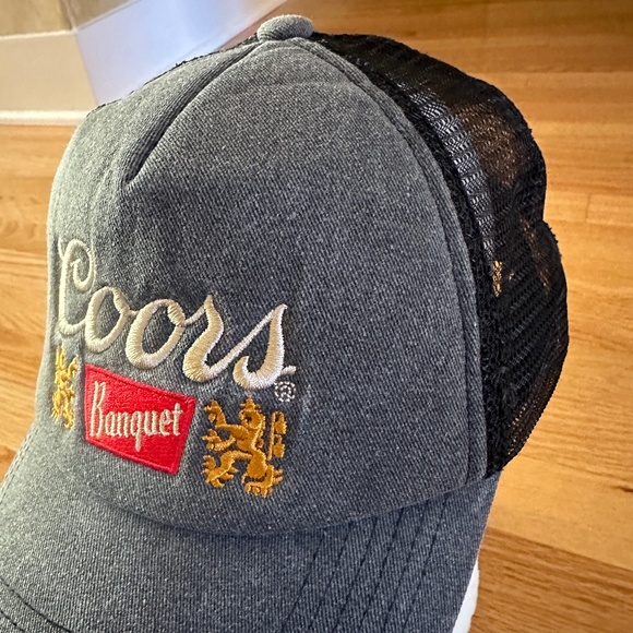 Lucky Brand Coors Banquet Gray Black Hat Cap - Picture 3 of 12